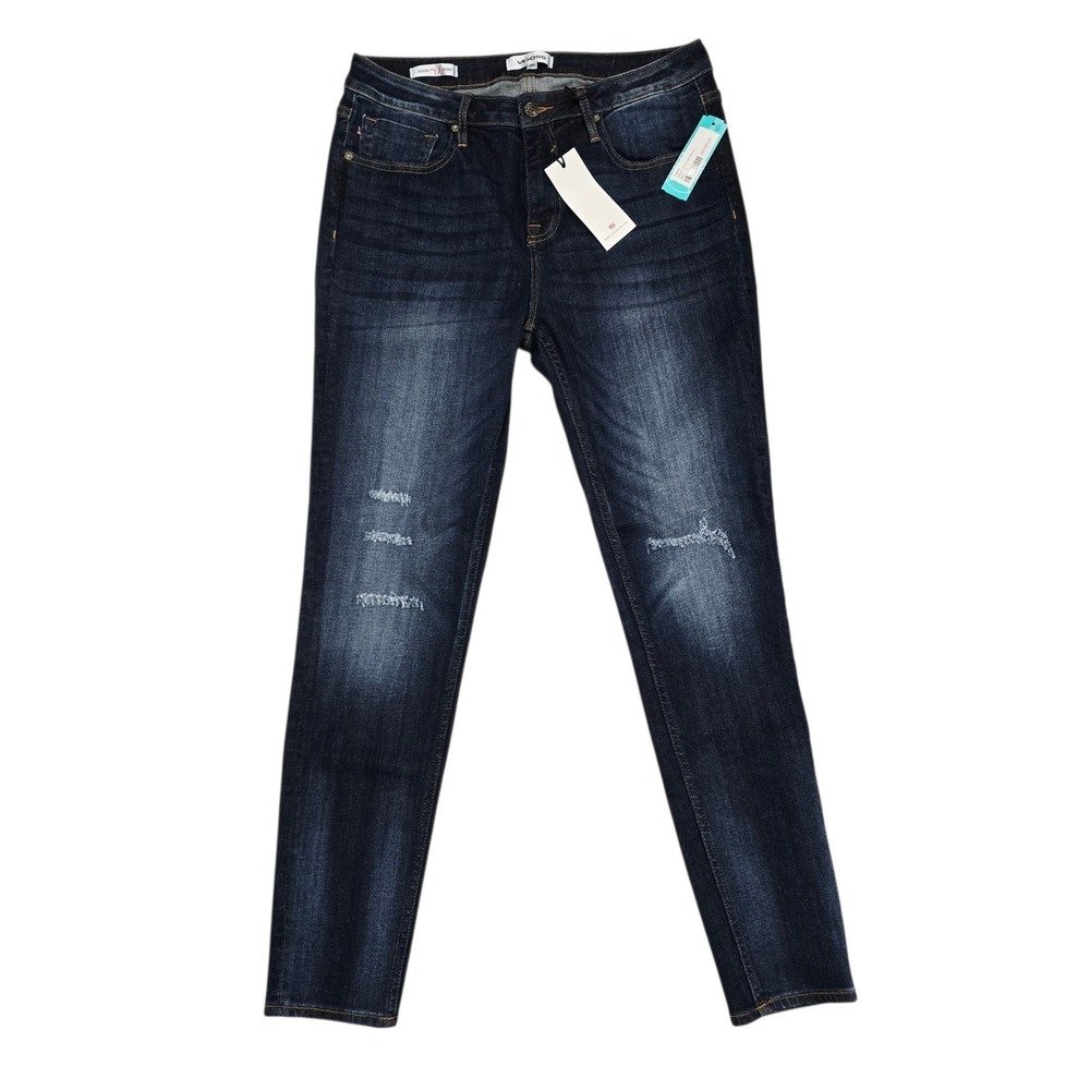 VIGOSS Jagger Skinny Jeans Dark‎ Wash Distressed Women's Size 32 NWT